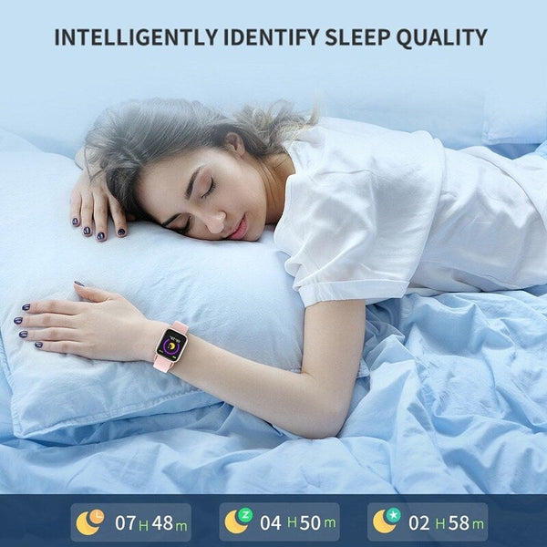 Qw21 Smart Bracelet Heart Rate Monitor Band Blood Pressure Measurement Pedometer Wristband Ip67 Waterproof Black Smart Watches