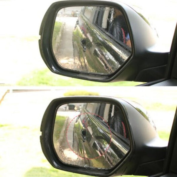 R 8136 Car Rear View Mirror Waterproof Rainproof Protective Film Deep Sky Blue 10Cm In Diameter