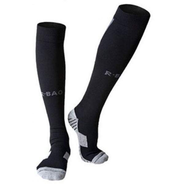 R-Bao Towel Bottom Football Socks Adult Black