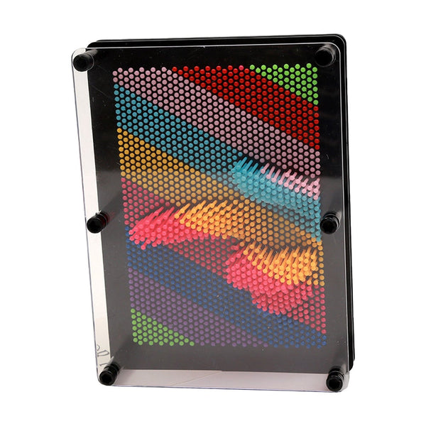 Rainbow 3D Pin Art Board Toy Sculpture For Kids With Colorful Plastic Pins And Other Classic Toys