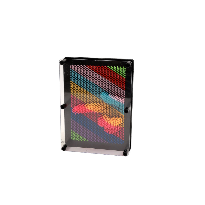 Rainbow 3D Pin Art Board Toy Sculpture For Kids With Colorful Plastic Pins And Other Classic Toys