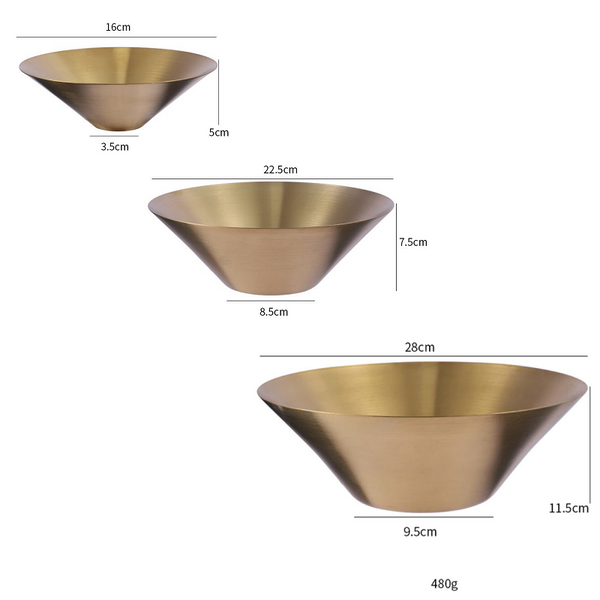 Ramen Bowl 304 Stainless Steel Big Korean Cold Noodles Mix Salad Storage Bowls