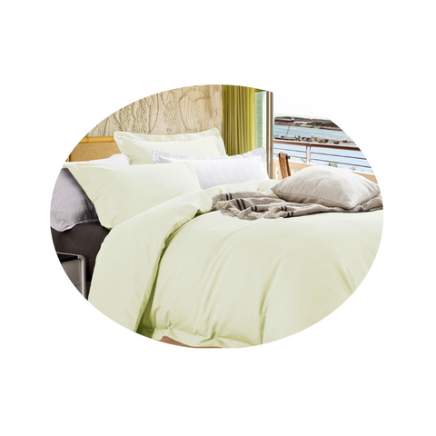 Ramesses Bamboo Cotton Quilt Cover Set Eggnog Quilt Covers