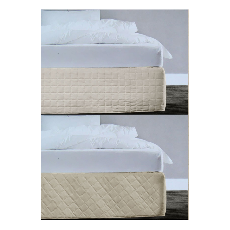 Random Pattern Quilted Valance Linen Queen Other Bedding