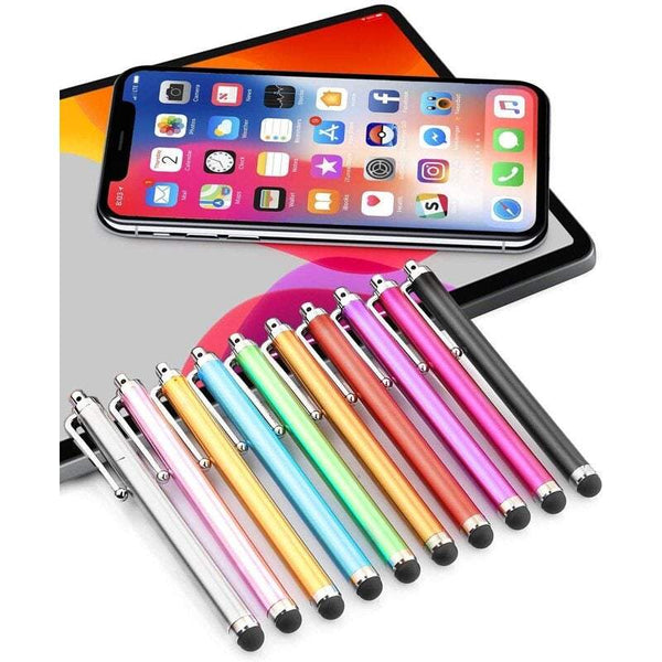 Mobile Phone Random Colour 10 Pcs Stylus Pen Pink Purple Black Green Silver Universal Touch Screen Capacitive For Kindle Ipad Iphone 6 / 6S 6Plus Sams