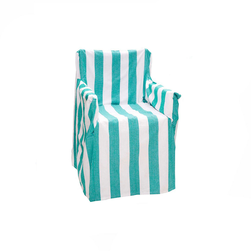 Chair Covers Rans Alfresco 100% Cotton Director Chair Cover Striped Ocean Blue