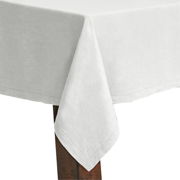 Rans Pure Cotton Hemstitch Tablecloth 150 X 230 Cm White Table Cloths
