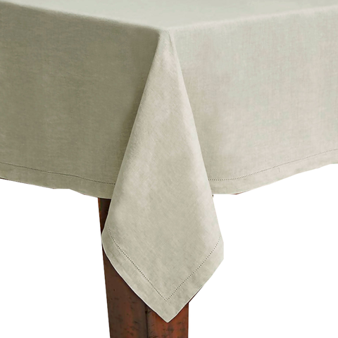 Rans Pure Cotton Hemstitch Tablecloth 150 X 260 Cm - Beige