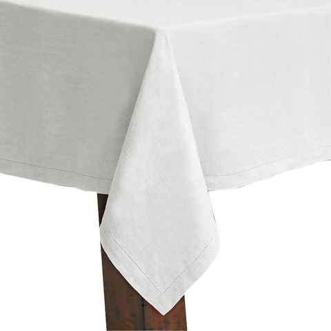 Rans Pure Cotton Hemstitch Tablecloth 150 X 260 Cm - White