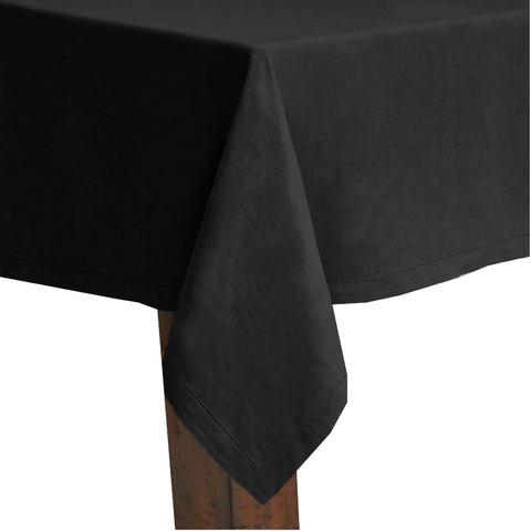 Rans Pure Cotton Hemstitch Tablecloth 150 X 300 Cm - Black