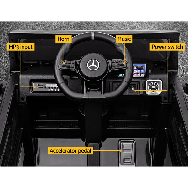 Mercedesbenz Amg G63 Kids Ride On Car Electric Licensed Remote Control 12V Black