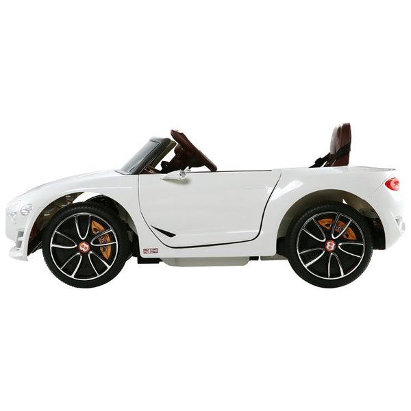Rigo Kids Bentley Ride On Car Licensed Electric Toys 12V Battery Remote Cars White Kids Ride On Toys
