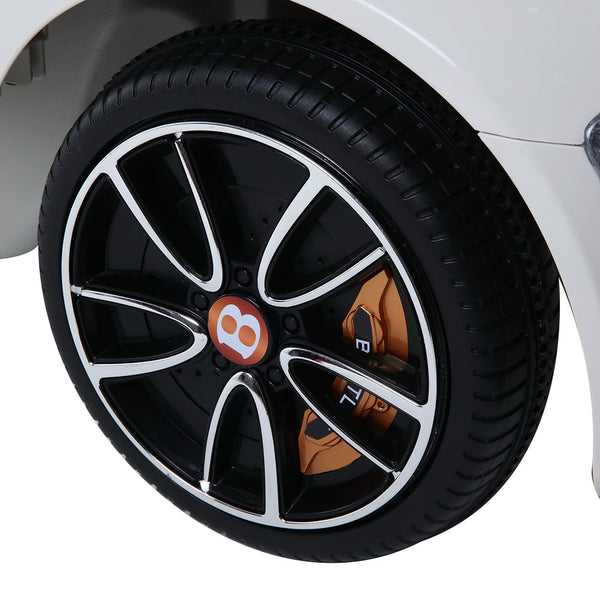 Rigo Kids Bentley Ride On Car Licensed Electric Toys 12V Battery Remote Cars White Kids Ride On Toys