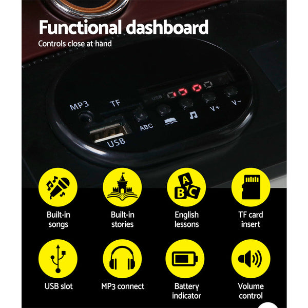 Rigo Kids Bentley Ride On Car Licensed Electric Toys 12V Battery Remote Cars White Kids Ride On Toys