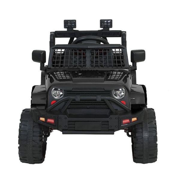 Rigo Kids Ride On Car Electric 12V Toys Jeep Battery Remote Control Black Kids Ride On Toys