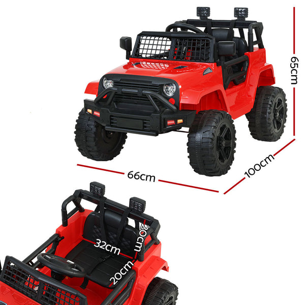 Rigo Kids Ride On Car Electric 12V Toys Jeep Battery Remote Control Red