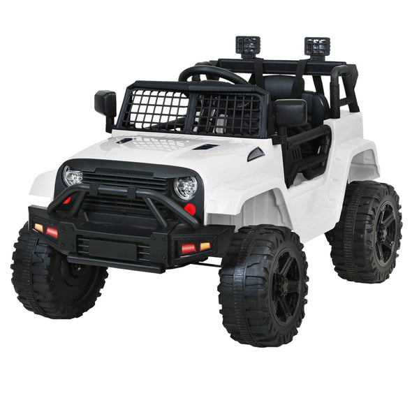 Rigo Kids Ride On Car Electric 12V Toys Jeep Battery Remote Control White