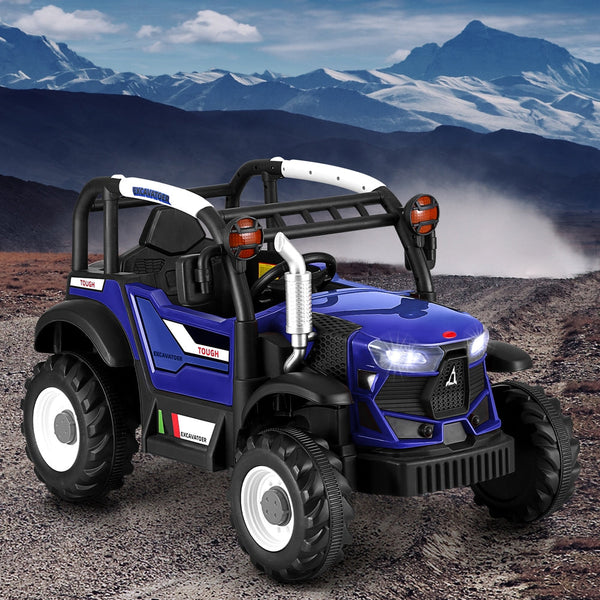 Rigo Kids Electric Ride On Car Off Road Jeep Remote 12V Blue Kids Ride On Toys