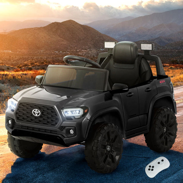 Toyota Ride On Car Kids Electric Cars Tacoma Off Road Jeep 12V Battery Black Kids Ride On Toys