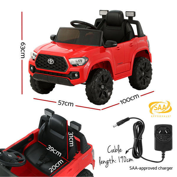 Toyota Ride On Car Kids Electric Cars Tacoma Off Road Jeep 12V Battery Red