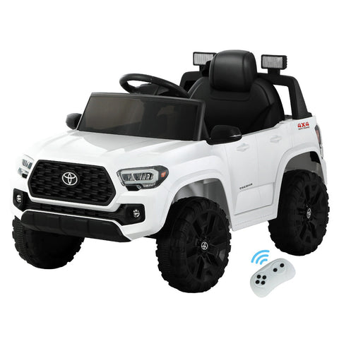 Toyota Ride On Car Kids Electric Cars Tacoma Off Road Jeep 12V Battery White