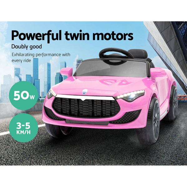 Rigo Kids Ride On Car Battery Electric Toy Remote Control Pink Cars Dual Motor Kids Ride On Toys