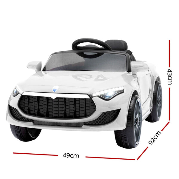 Rigo Kids Ride On Car Electric Toys 12V Battery Remote Control White Mp3 Led Kids Ride On Toys