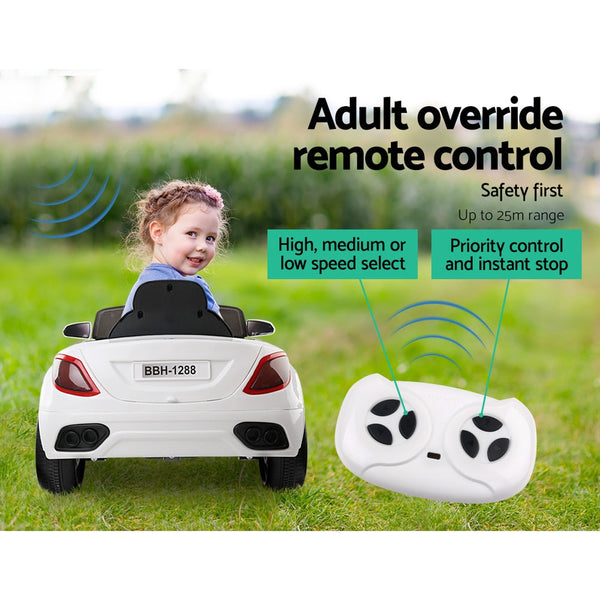 Rigo Kids Ride On Car Electric Toys 12V Battery Remote Control White Mp3 Led Kids Ride On Toys