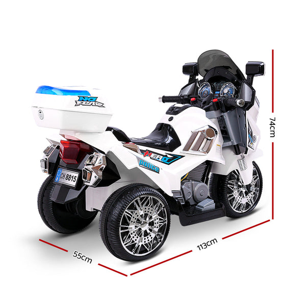 Rigo Kids Ride On Motorbike Motorcycle Car White Kids Ride On Toys