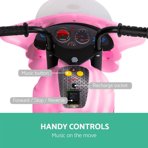 Rigo Kids Ride On Motorbike Motorcycle Car Pink Kids Ride On Toys