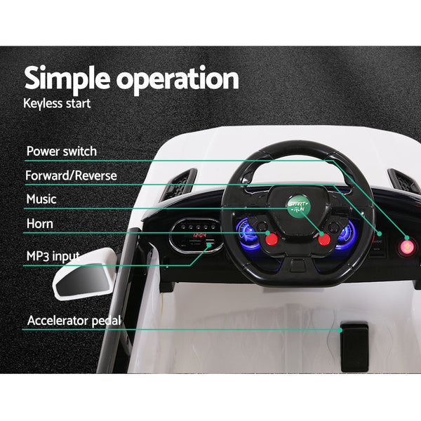 Rigo Kids Ride On Car White Kids Ride On Toys