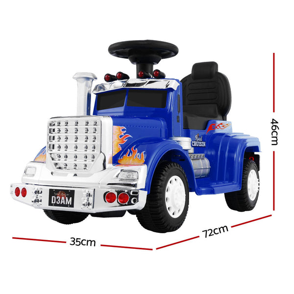 Rigo Ride On Cars Kids Electric Toys Battery Truck Childrens Motorbike Blue
