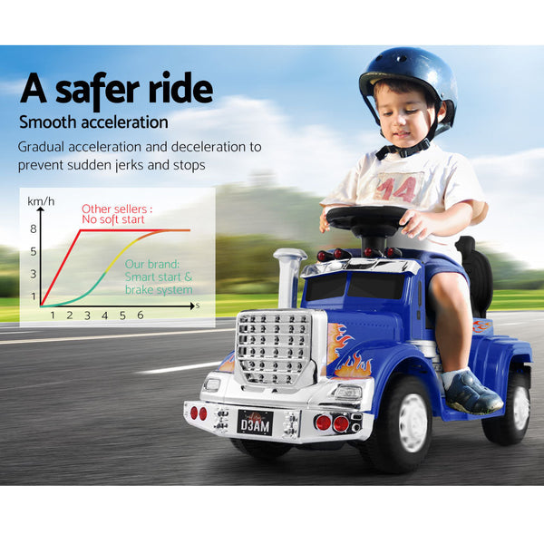 Rigo Ride On Cars Kids Electric Toys Battery Truck Childrens Motorbike Blue