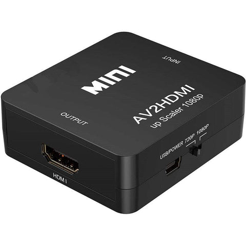Photography Videography Rca To Hdmi 1080P Mini Composite Cvbs Av And Audio Converter Adapter Supports Pal / Ntsc With Usb Charging Cable Suitable For Pc Notebook Xbox Ps4 Ps3 Tv Stb Vhs Vcr Camera Dvd