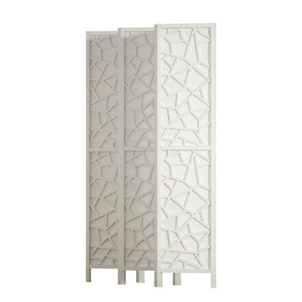 Artiss Clover Room Divider Screen Privacy Wood Dividers Stand 6 Panel White Screens & Room Dividers
