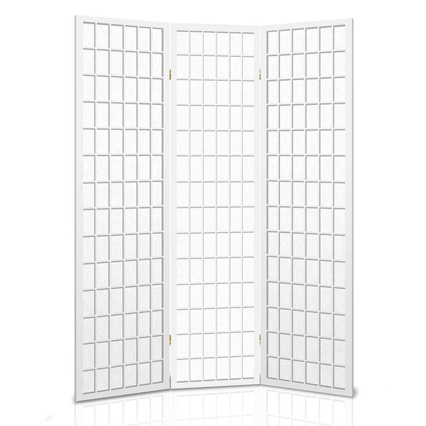 Artiss Room Divider Screen Wood Timber Dividers Fold Stand Wide White 3 Panel Screens & Room Dividers