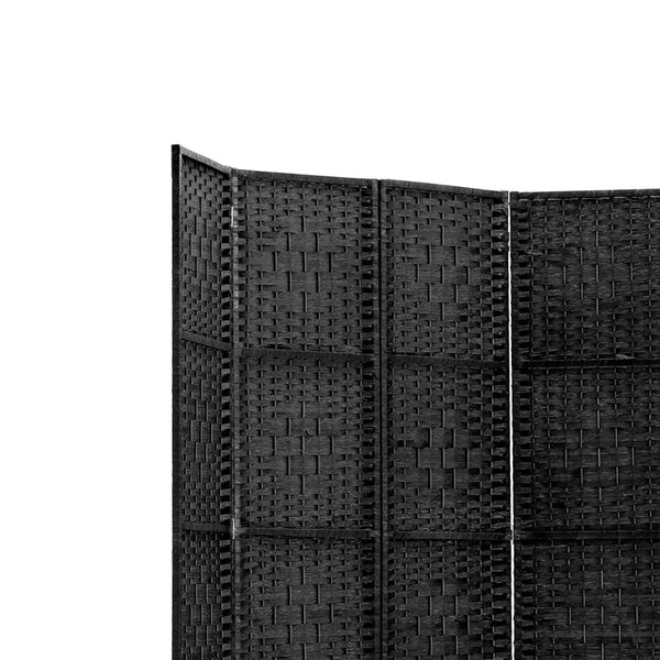 Artiss 6 Panel Room Divider Screen Privacy Timber Foldable Dividers Stand Black Screens & Room Dividers
