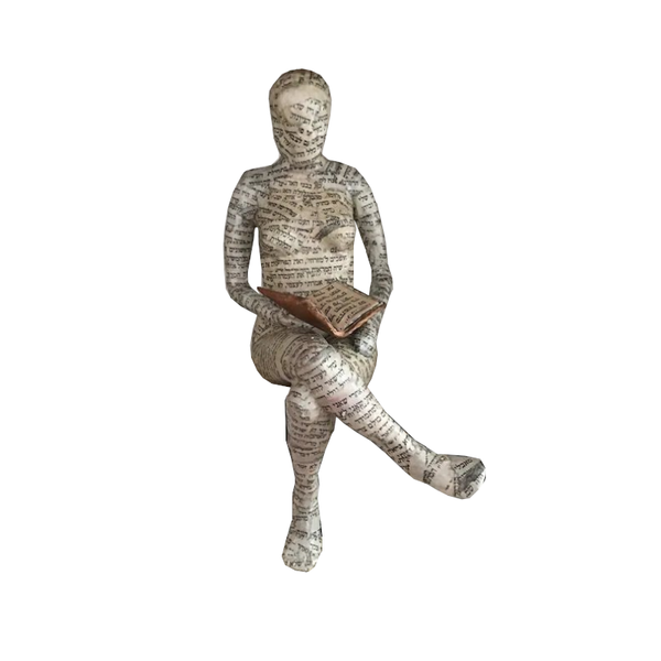 Reading Thoughtful Woman Resin Ornament Bookshelf Decor Sculptures & Figurines