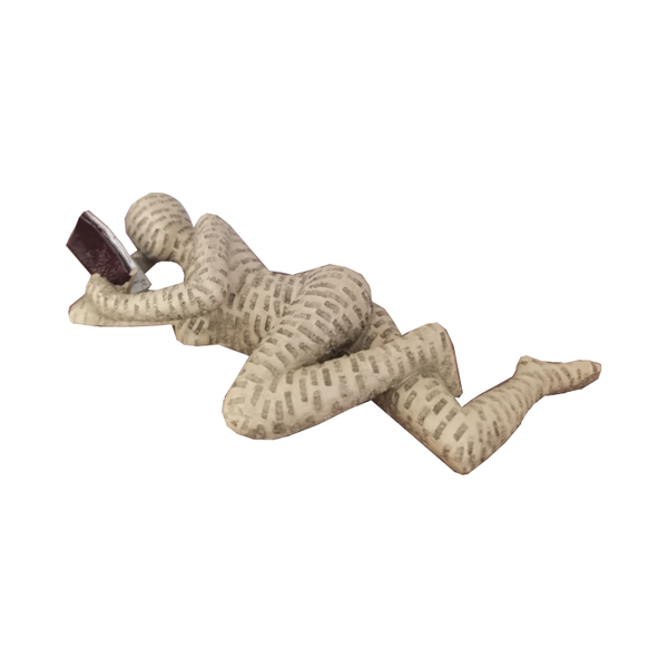 Reading Thoughtful Woman Resin Ornament Bookshelf Decor Sculptures & Figurines