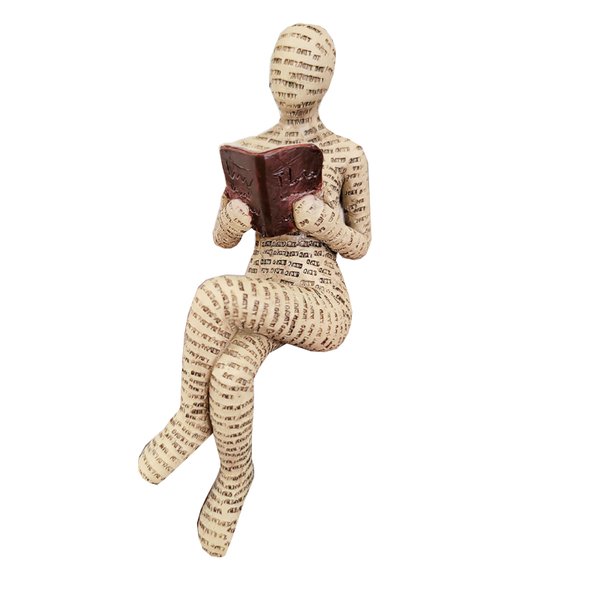 Reading Thoughtful Woman Resin Ornament Bookshelf Decor Sculptures & Figurines