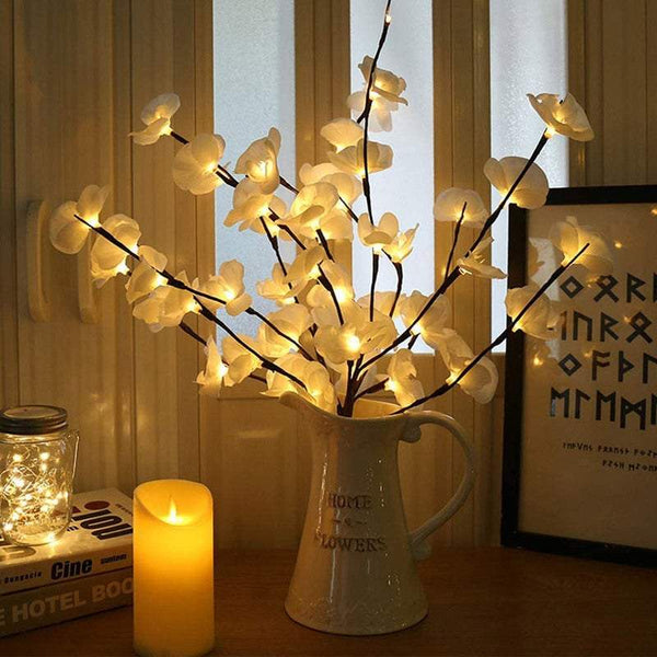 Strip Lights Led Realistic Artificial Flowers Branch Home Decor Table Lamp