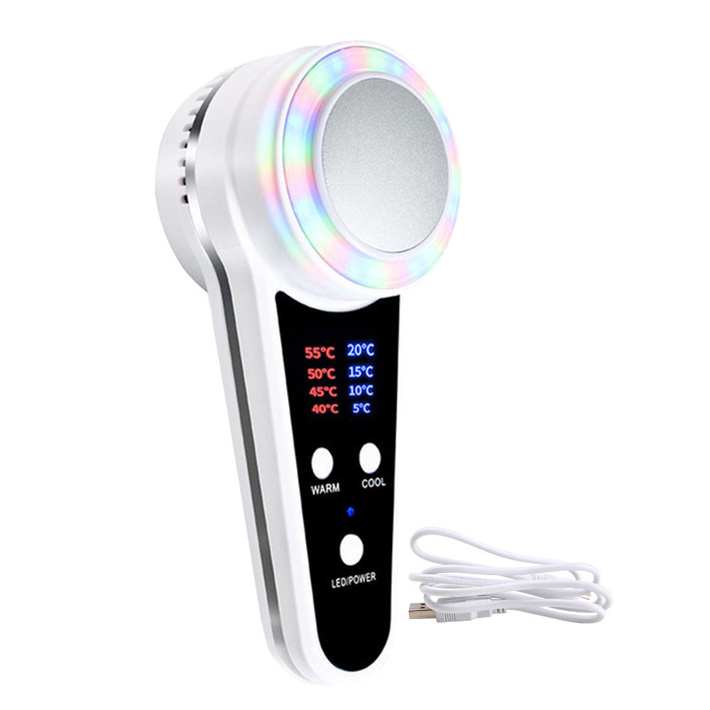 Rechargeable Beauty Device Hot Cold Therapy Facial Lift Firming Massager Anti Aging Products