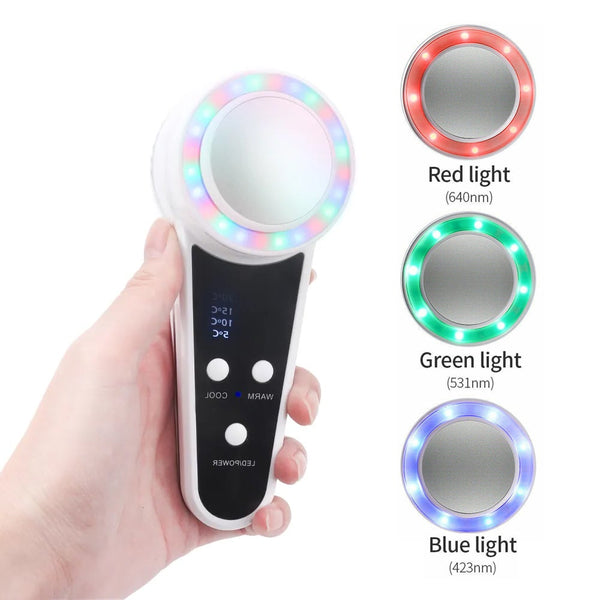 Rechargeable Beauty Device Hot Cold Therapy Facial Lift Firming Massager Anti Aging Products