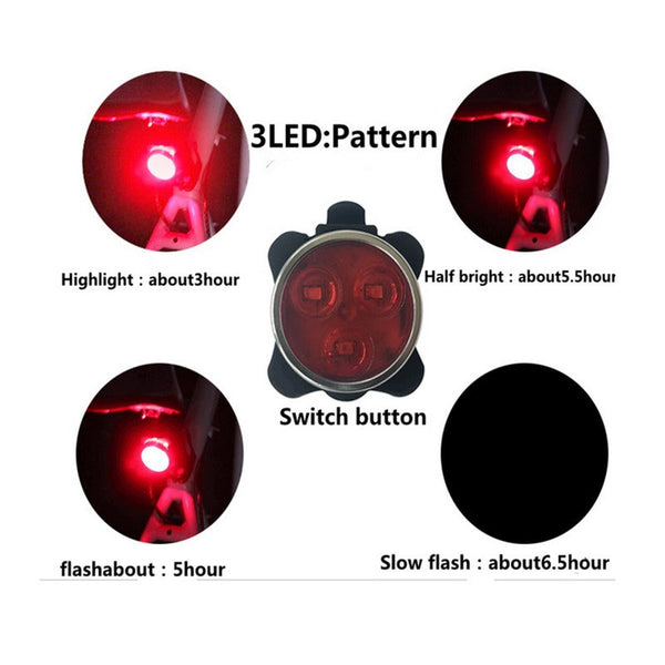 Rechargeable Bike Light Set Super Bright Led Bicycle Lights Front And Rear 4 Mode Options 650Mah Lithium Battery Headlight Waterproof
