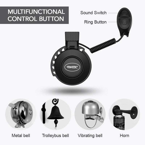 Bike Accessories Rechargeable Cycling Handlebar Electric Ring Adjustable Volume Mini Alarm Bell Electronic Bicycle Horn