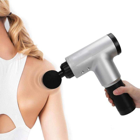 Rechargeable Electric Deep Muscle Tissue Gun With 4 Heads Massagers