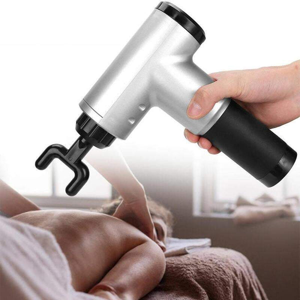 Rechargeable Electric Deep Muscle Tissue Gun With 4 Heads Massagers
