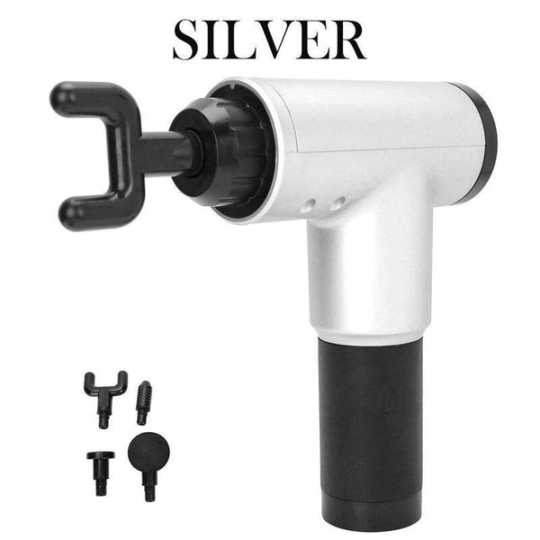 Rechargeable Electric Deep Muscle Tissue Gun With 4 Heads Massagers