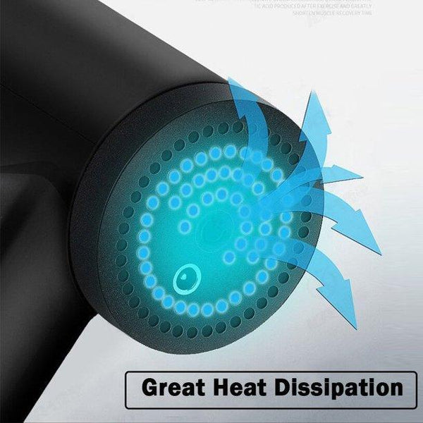 Rechargeable Electric Deep Muscle Tissue Gun With 4 Heads Massagers