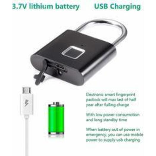 Electronic Door Locks Handles Rechargeable Fingerprint Smart Padlock Door Locks & Lock Mechanisms